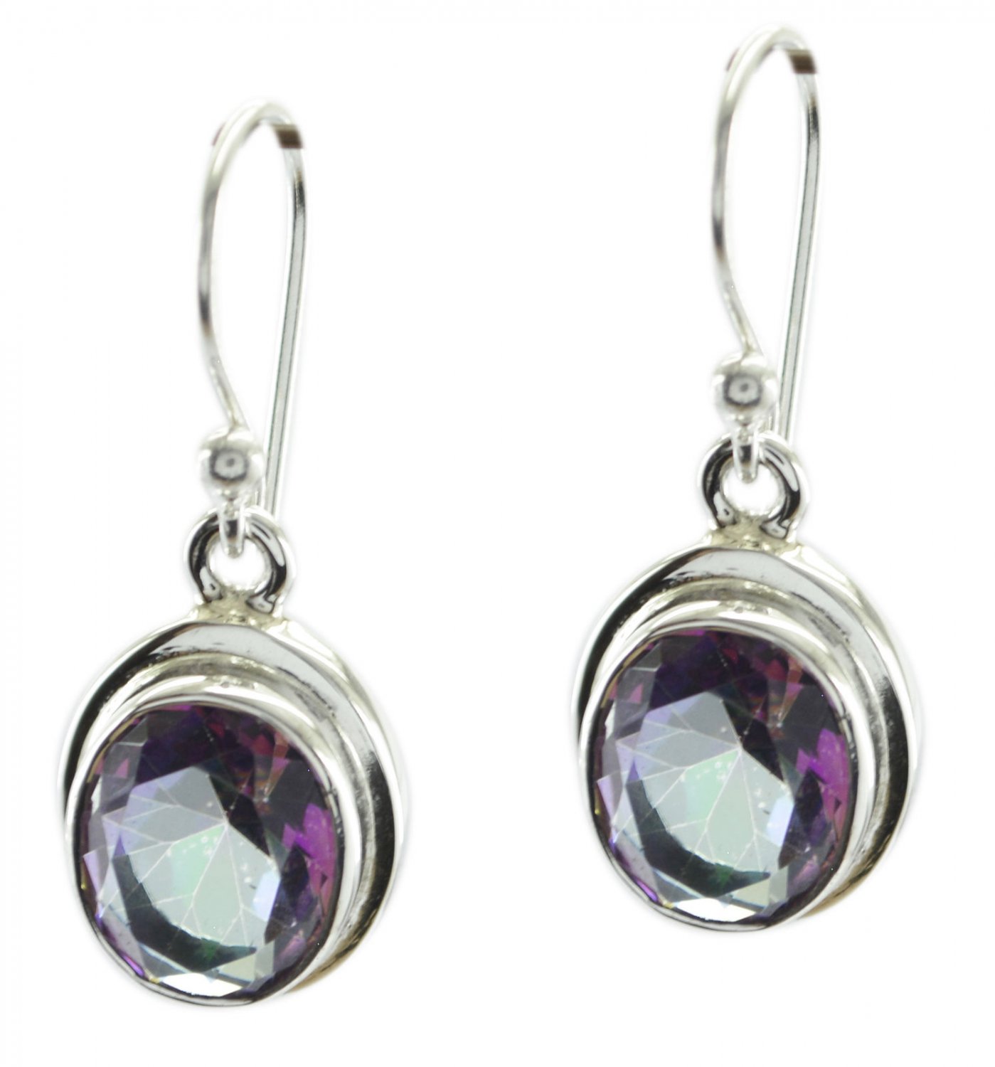 elegant Mystic Quartz 925 Sterling Silver Multi Earring genuine gemstones US