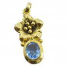 ideal Blue Shappire CZ Gold Plated Blue Pendent Glass supplies US