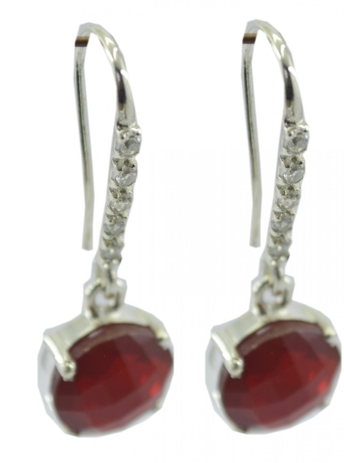 bonnie Red Onyx 925 Sterling Silver Red Earring genuine gemstone US