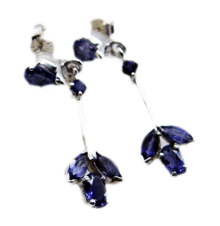 fair Iolite 925 Sterling Silver Blue Earring Natural india US