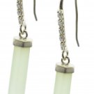 splendid Aqua Chalcedony 925 Sterling Silver Blue Earring Natural indian US
