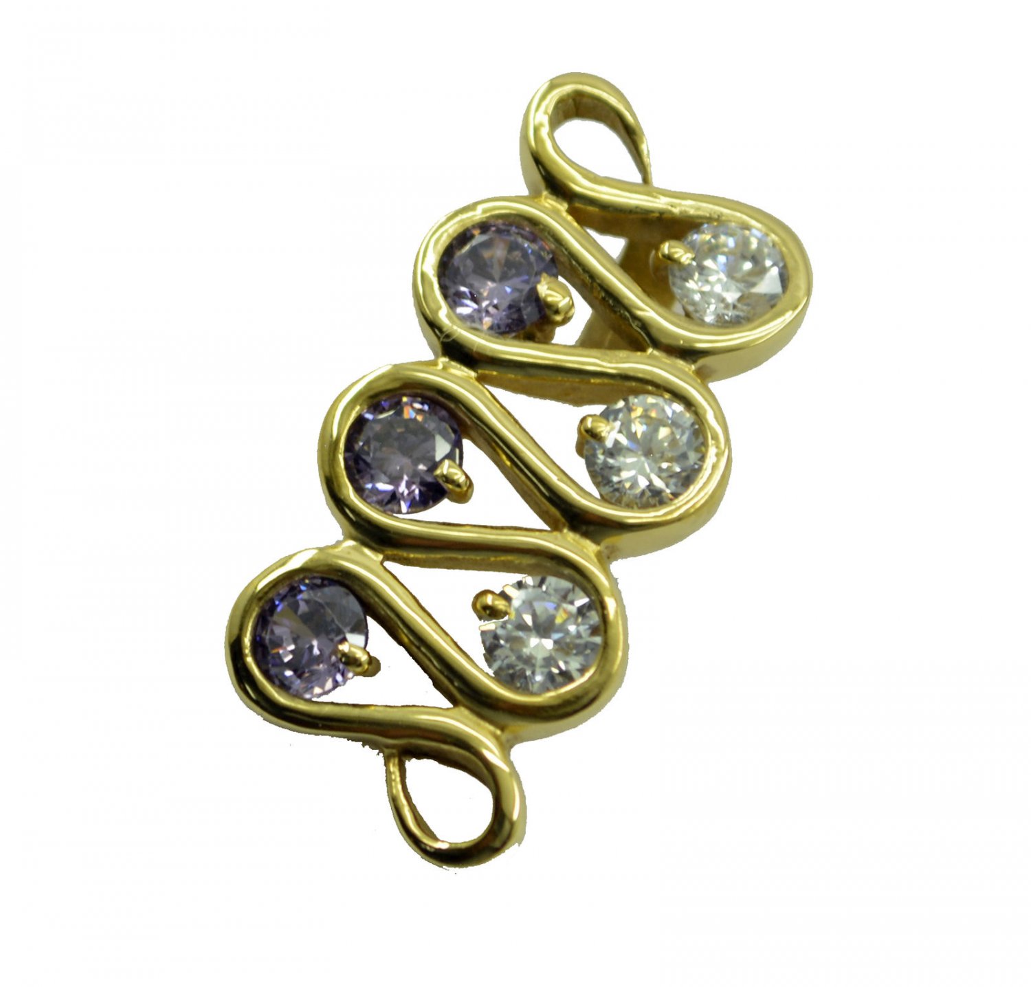 pleasing Amethyst CZ Gold Plated Purple Pendant Glass suppiler US