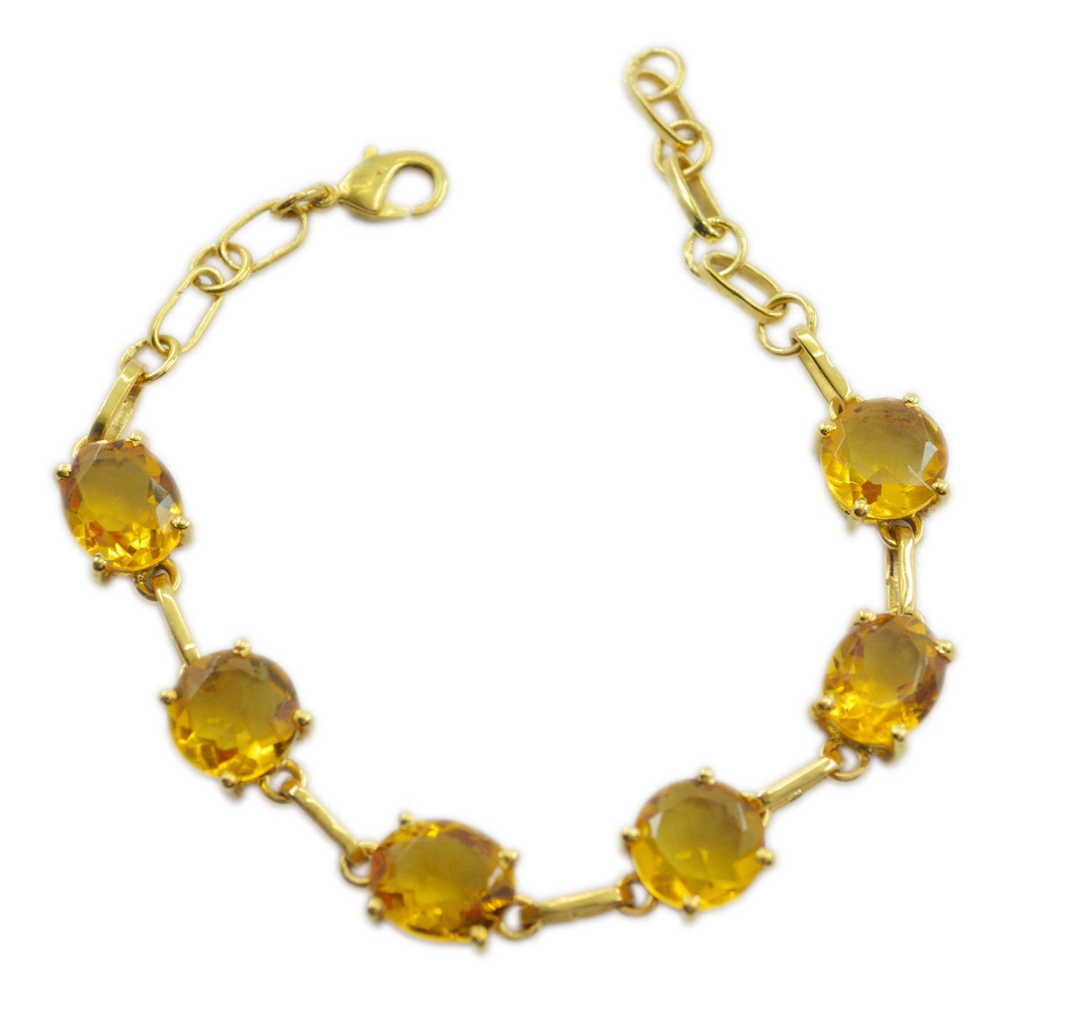 resplendent Citrine CZ Gold Plated Yellow Bracelet Natural regular US gift