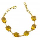 resplendent Citrine CZ Gold Plated Yellow Bracelet Natural regular US gift