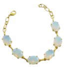 bewitching Fire Opal CZ Gold Plated White Bracelet genuine general US gift