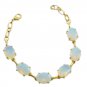 bewitching Fire Opal CZ Gold Plated White Bracelet genuine general US gift