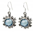 inviting Blue Topaz 925 Solid Sterling Silver Blue Earring Natural gemstone US