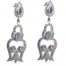 classy Blue Topaz 925 Sterling Silver Blue Earring genuine ordinary US