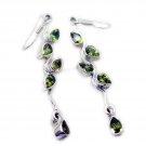 fine Peridot 925 Sterling Silver Green Earring genuine indian US