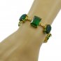 splendid Emerald CZ Gold Plated Green Bracelet Natural usually US gift