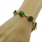 handsome Emerald CZ Gold Plated Green Bracelet genuine normaly US gift