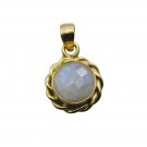 fine-looking Rainbow Moonstone Gold Plated White Pendant Fashion india US