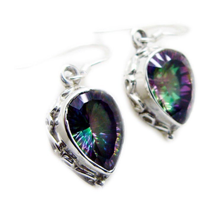 charming Mystic Quartz 925 Sterling Silver Multi Earring Natural gemstones US