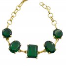 exquisite Emerald CZ Gold Plated Green Bracelet genuine easily US gift