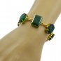 exquisite Emerald CZ Gold Plated Green Bracelet genuine easily US gift