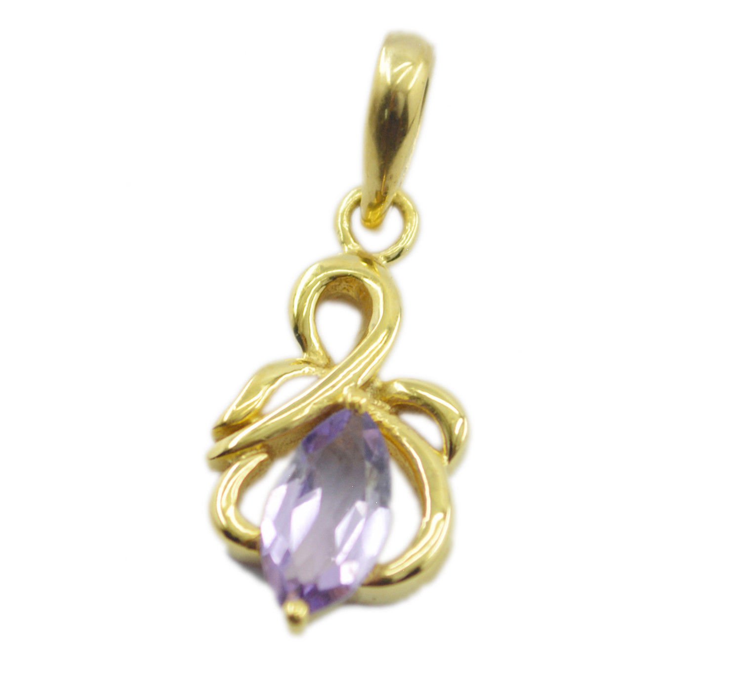 grand Amethyst Gold Plated Purple Pendent Fashion suppiler US