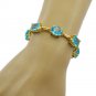 inviting blue topaz cz Gold Plated Blue Bracelet genuine indian US gift