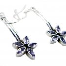 pulchritudinous Amethyst 925 Sterling Silver Purple Earring genuine Designer US