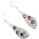 comely Amethyst 925 Sterling Silver Purple Earring Natural indian US