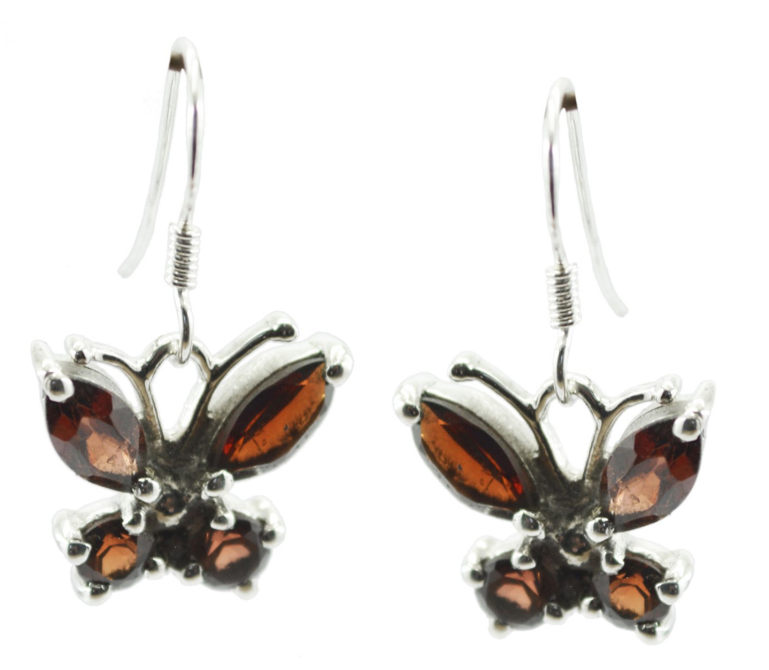 classy Garnet 925 Sterling Silver Red Earring Natural indian US