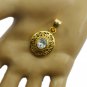 pleasing White CZ Gold Plated White Pendent Glass gemstone US