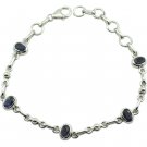 delicate Iolite 925 Sterling Silver Blue Bracelet Natural supply US