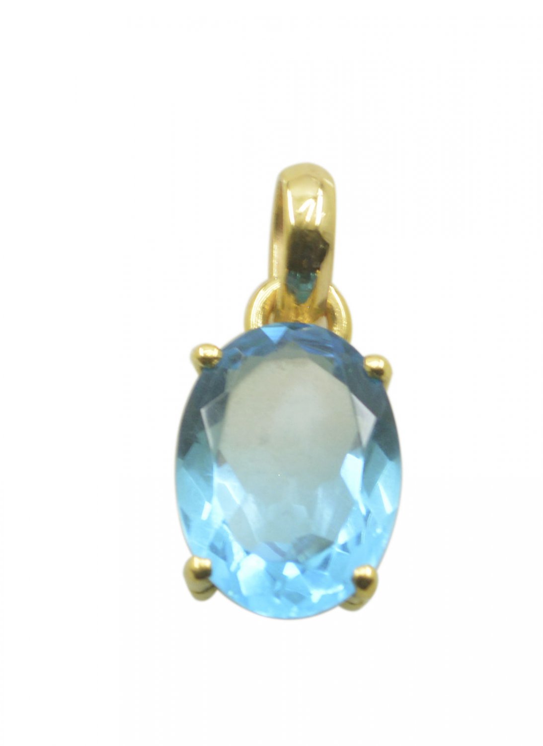 inviting Blue Topaz CZ Gold Plated Blue Pendant Fashion jewelry US