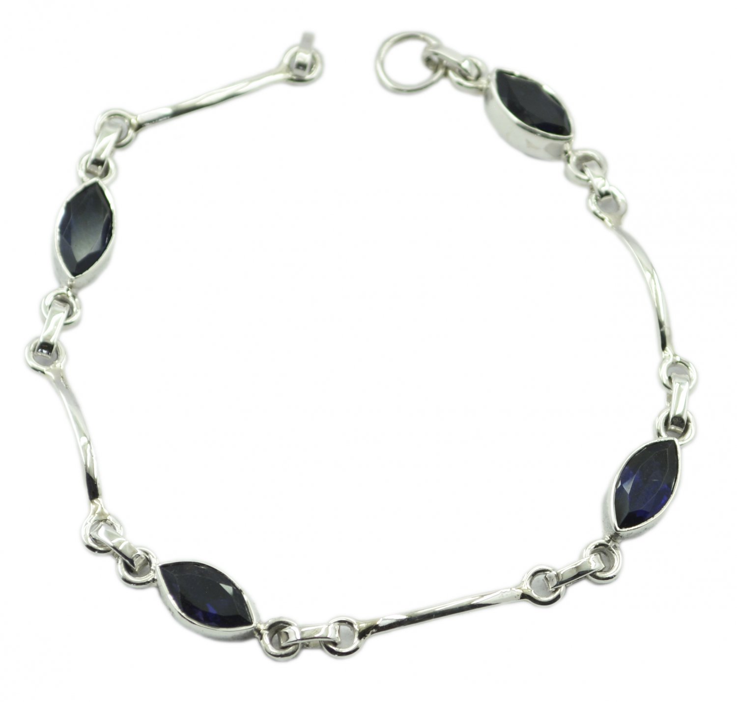 elegant Iolite 925 Sterling Silver Blue Bracelet genuine wholesale US