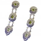 comely Peridot 925 Solid Sterling Silver Green Earring genuine normaly US
