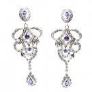 captivating Amethyst Solid Sterling Silver Purple Earring genuine gemstone US