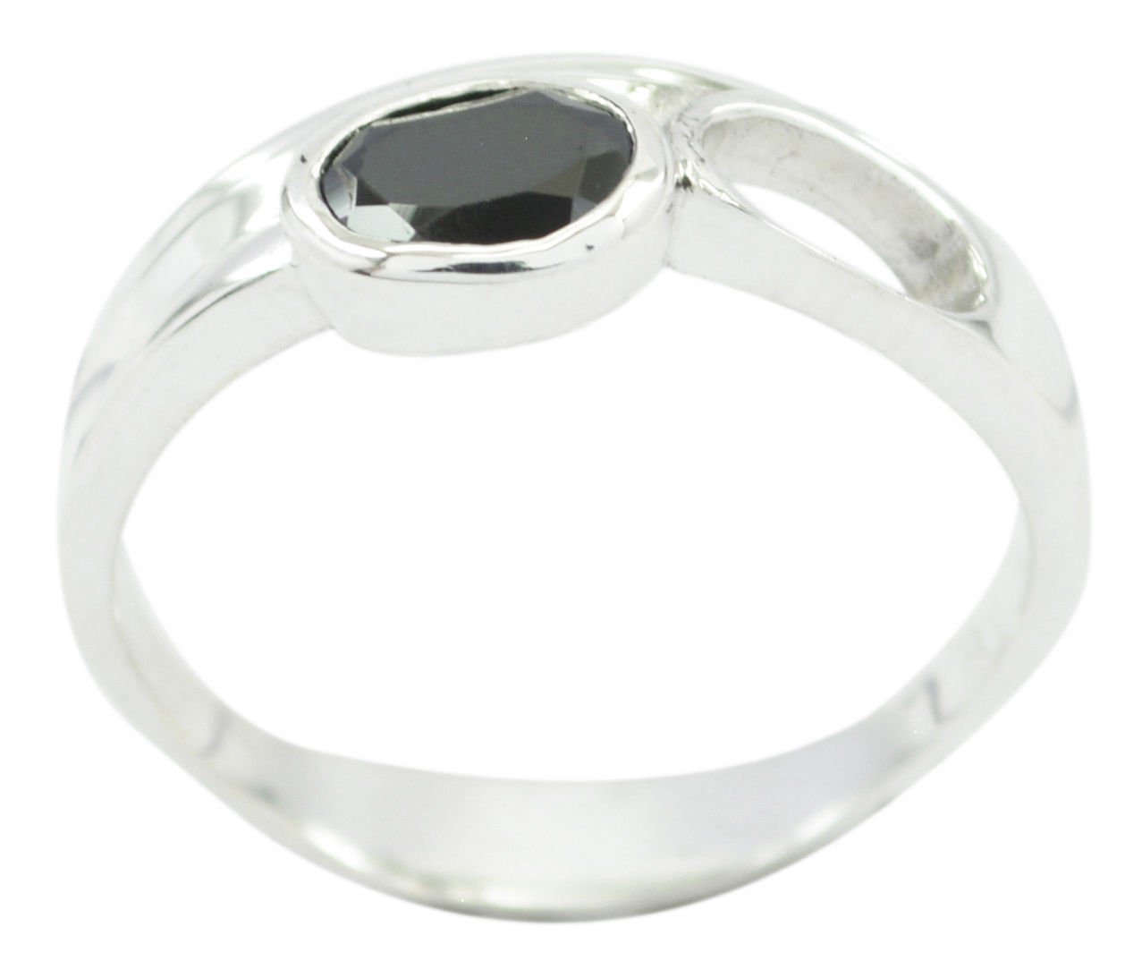 excellent real Black onyx Black Gems Silver Ring gift for girls  US SZ 5-16