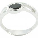 excellent real Black onyx Black Gems Silver Ring gift for girls  US SZ 5-16
