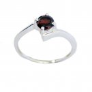 elegant Natural Garnet Blue Gemstone Silver Ring gift for friends  US SZ 4-1