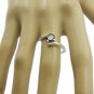 elegant Natural Garnet Blue Gemstone Silver Ring gift for friends  US SZ 4-1