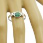 Genuine Indianemerald Green Gemstones Silver Ring gift Father US 4-11