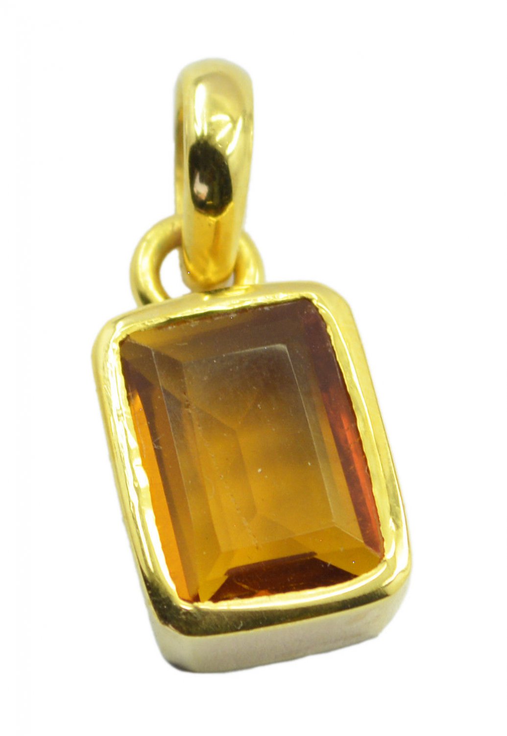 ideal Citrine CZ Gold Plated Yellow Pendant Glass supplies US