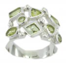 captivating Peridot 925 Sterling Silver Green Ring genuine gemstones US