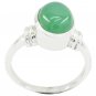 superb Natural Green onyx Green Gemstone Silver Ring gift for wife US SZ 6-12