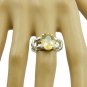 refined real Citrine Yellow Gems Silver Ring gift for ladies and gent US SZ 5-14