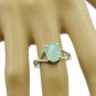 fair Aqua Chalcedony 925 Sterling Silver Blue Ring genuine jaipur US