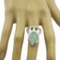 nice Natural Chalcedony Blue Gemstone Silver Ring st. patricks day US SZ 5-14