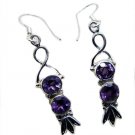 grand Amethyst 925 Sterling Silver Purple Earring Natural suppiler US