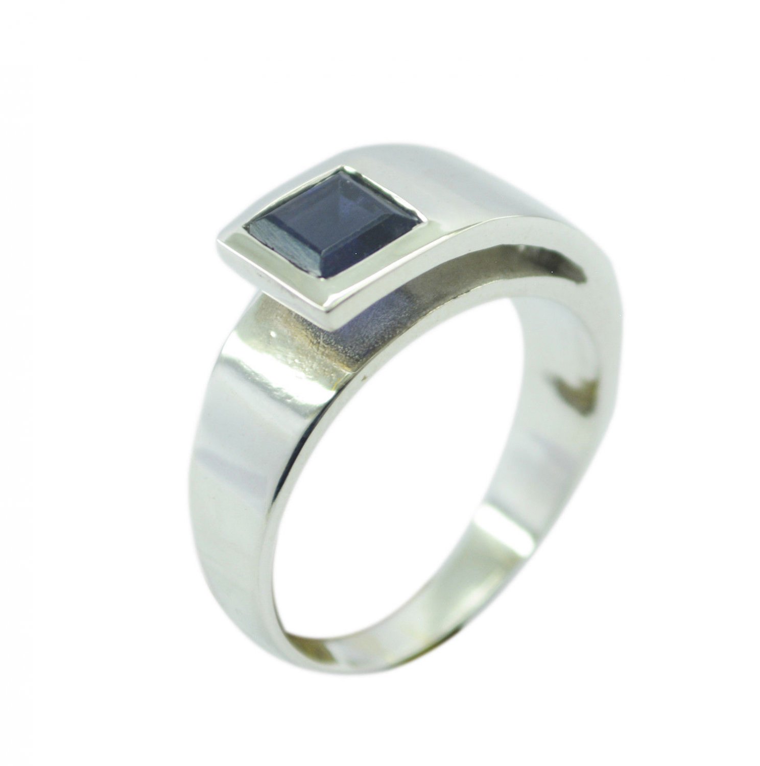 inviting Iolite 925 Sterling Silver Blue Ring genuine jewelry US
