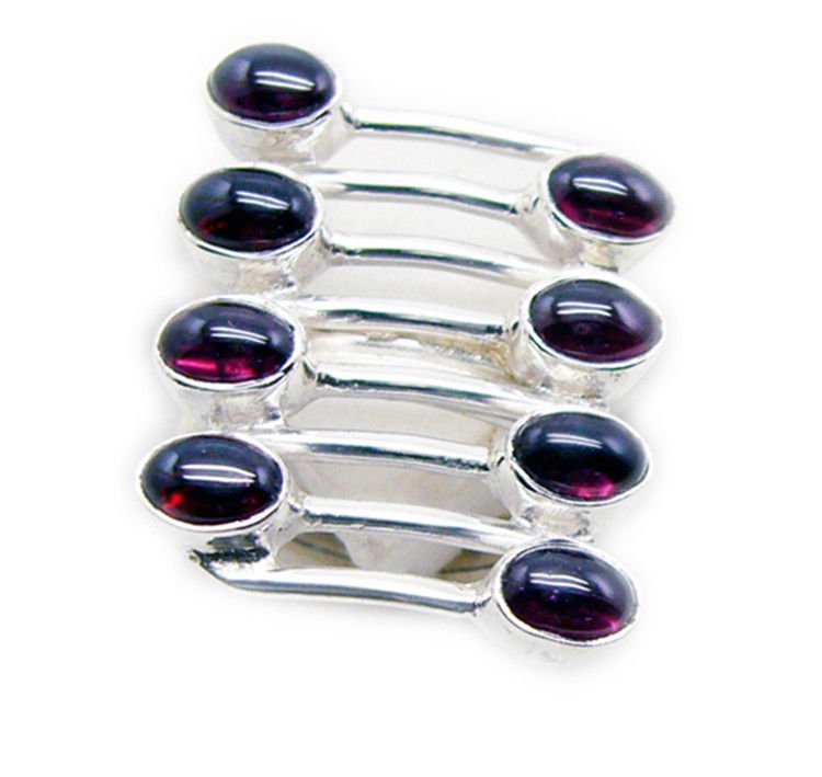 delicate Garnet 925 Sterling Silver Red Ring genuine Designer US