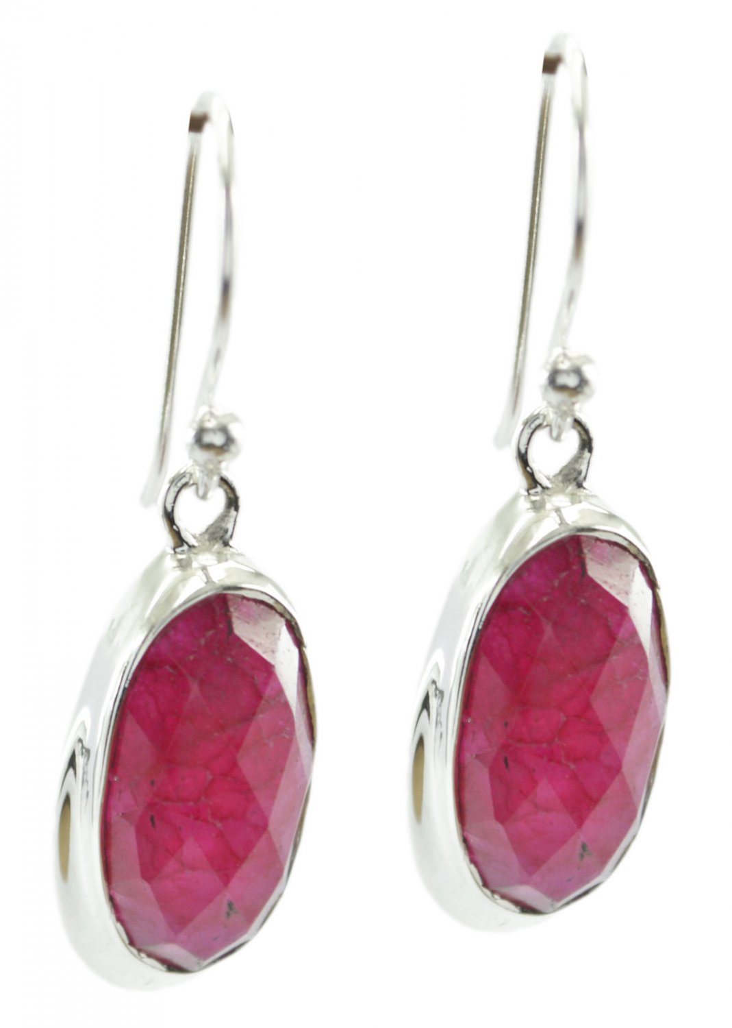 enticing Indian Ruby 925 Sterling Silver Red Earring genuine Designer US