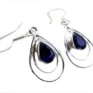 attractive Iolite 925 Sterling Silver Blue Earring genuine jewelry US