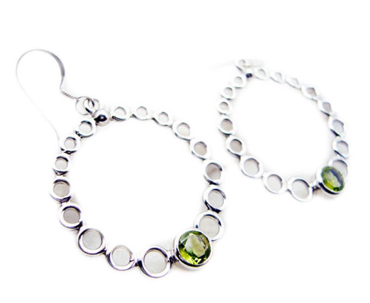 charming Peridot 925 Sterling Silver Green Earring genuine supplies US