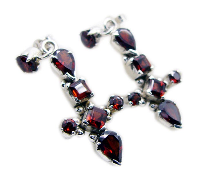 appealing Garnet 925 Sterling Silver Red Earring genuine indian US