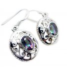 exquisite Mystic Quartz 925 Sterling Silver Multi Earring genuine normaly US