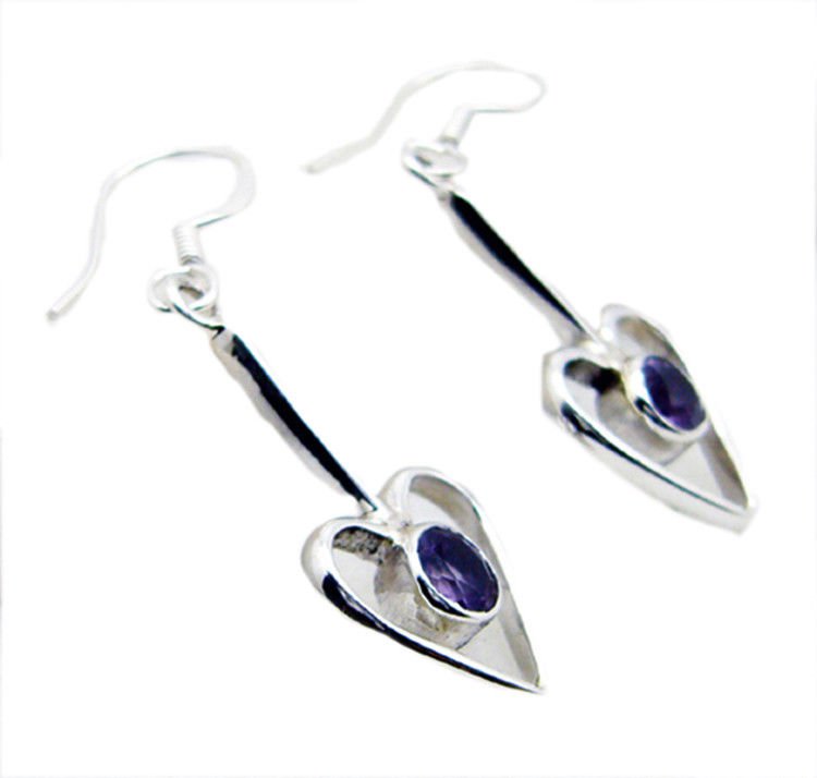 gorgeous Iolite 925 Sterling Silver Blue Earring Natural gemstone US